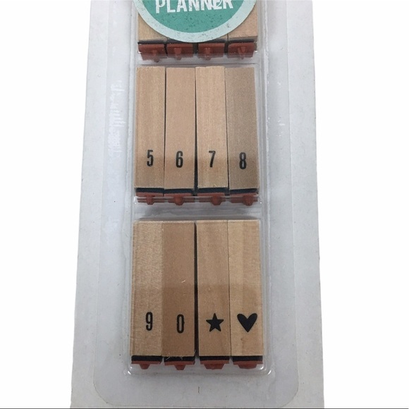 HEIDI SWAPP Mini Wood Stamp Set Memory Planner Scrapbooking Bullet Journal NWT - Picture 3 of 4